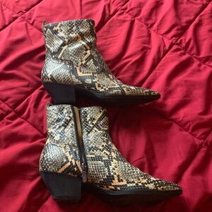 Sam Edelman Snake print boots ! Light to medium wear